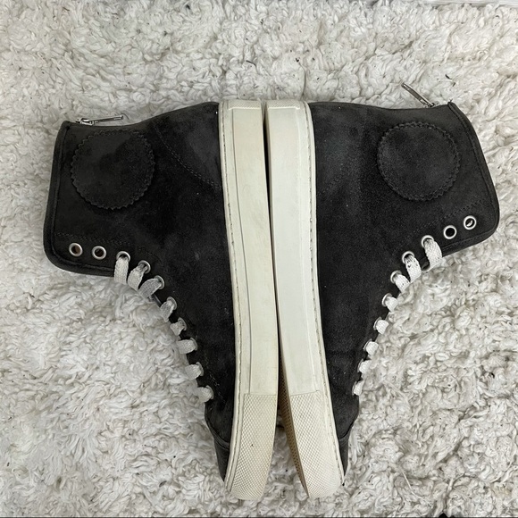 WOMAN by Common Projects Tournament High Top Charcoal Suede Sneakers 6.5 - Picture 9 of 9